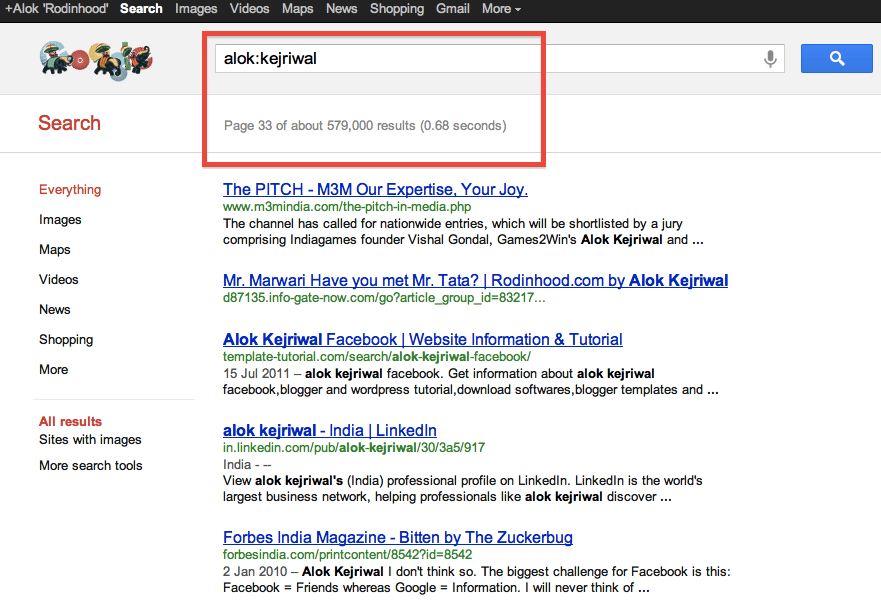 I'm relevant. Even on page 33 of a Google Search result on my name.